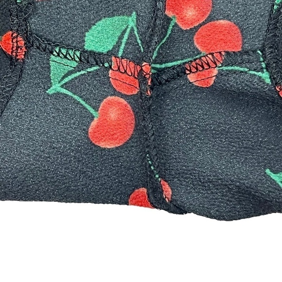 ANTHROPOLOGIE FREE GENERATION CHERRY RUFFLE PEPLUM CAMI HIGH WAISTED SHORT SET - Picture 15 of 16